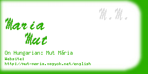 maria mut business card