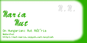 maria mut business card